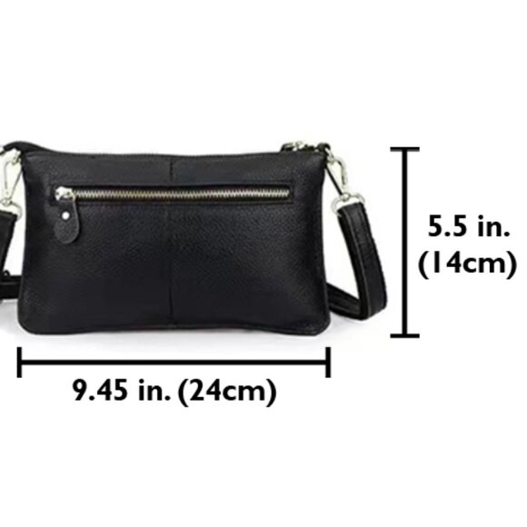 Yellow Leather Crossbody Wristlet Clutch Shoulder Bag Handbag Purse. 2 S… - Picture 5 of 12